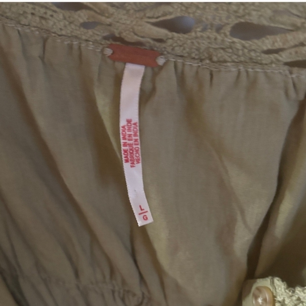 Free People Olive Floral Long - Picture 4 of 9